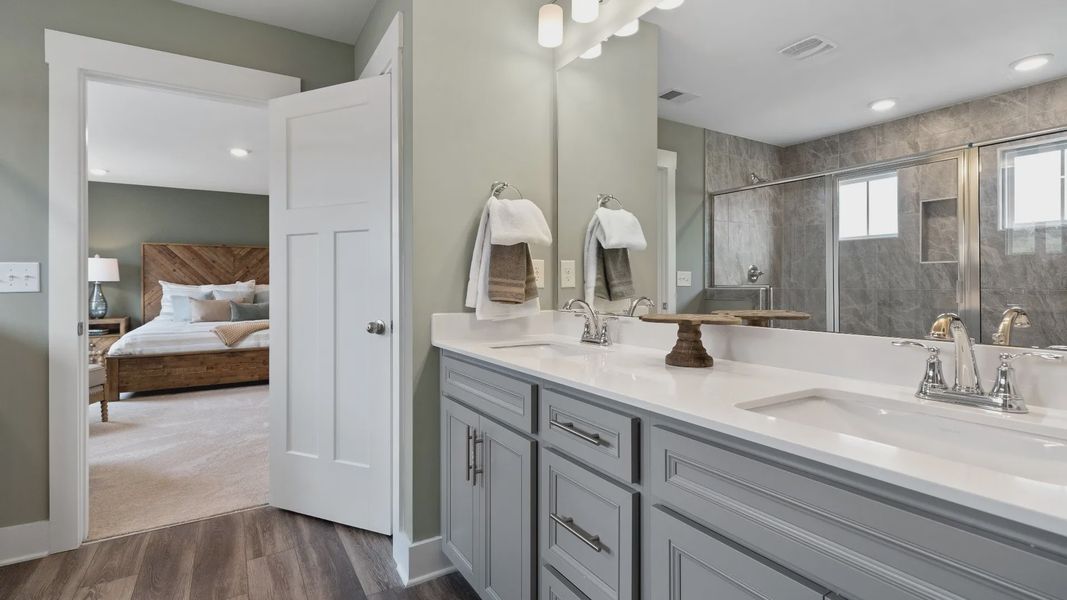 Owner's Bathroom of The Drayton Design by DRB Homes