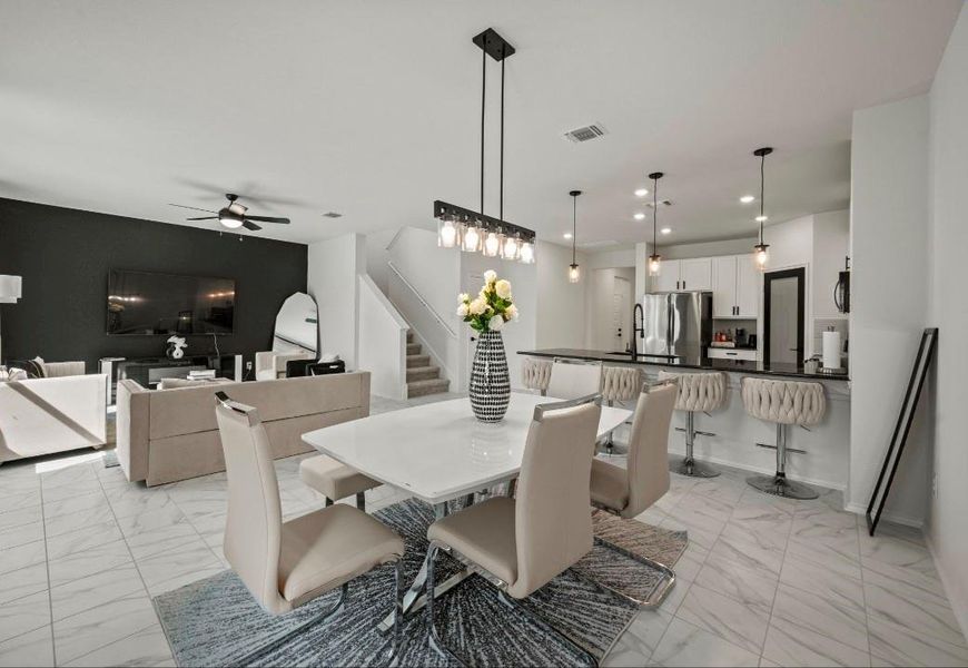 Furnished interior view inside a new home in Sonterra - Cool Water, Jarrell (Image 8).