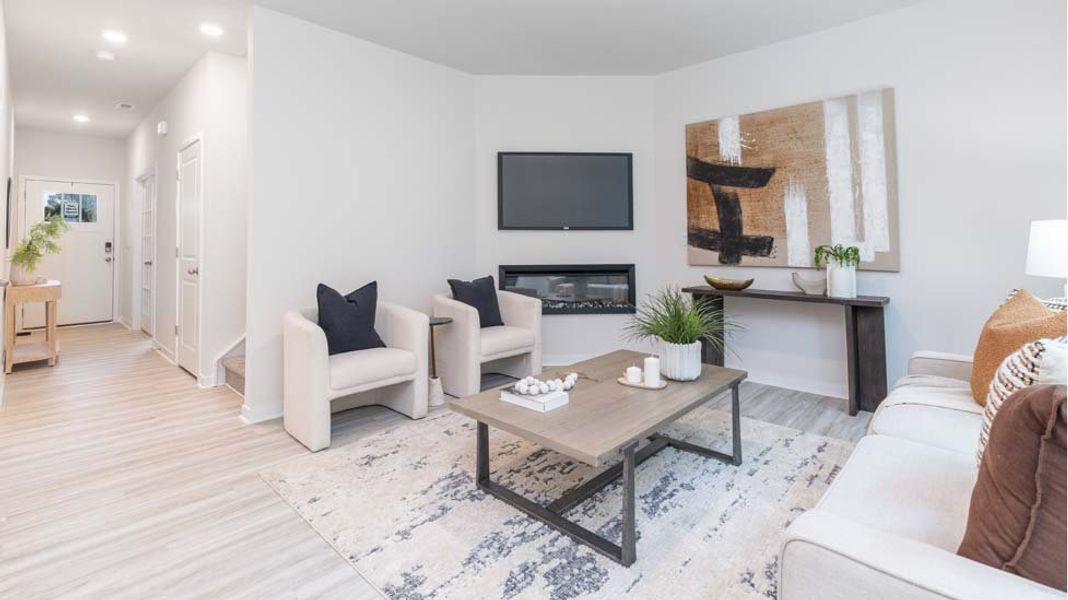 Furnished interior view inside a new home in Reedy Creek Preserve, Charlotte (Image 11).