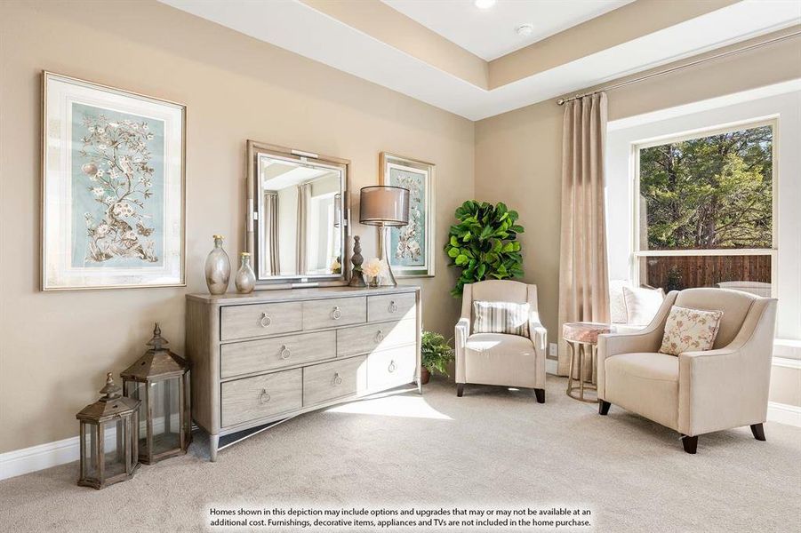 Furnished interior view inside a new home in ArrowBrooke, Aubrey (Image 22).