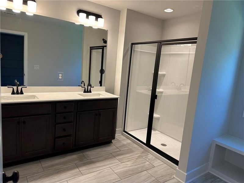 Furnished interior view inside a new home in Millstone at Mundy Mill, Gainesville (Image 7). Furnished interior view inside a new home in Millstone at Mundy Mill, Gainesville (Image 7).