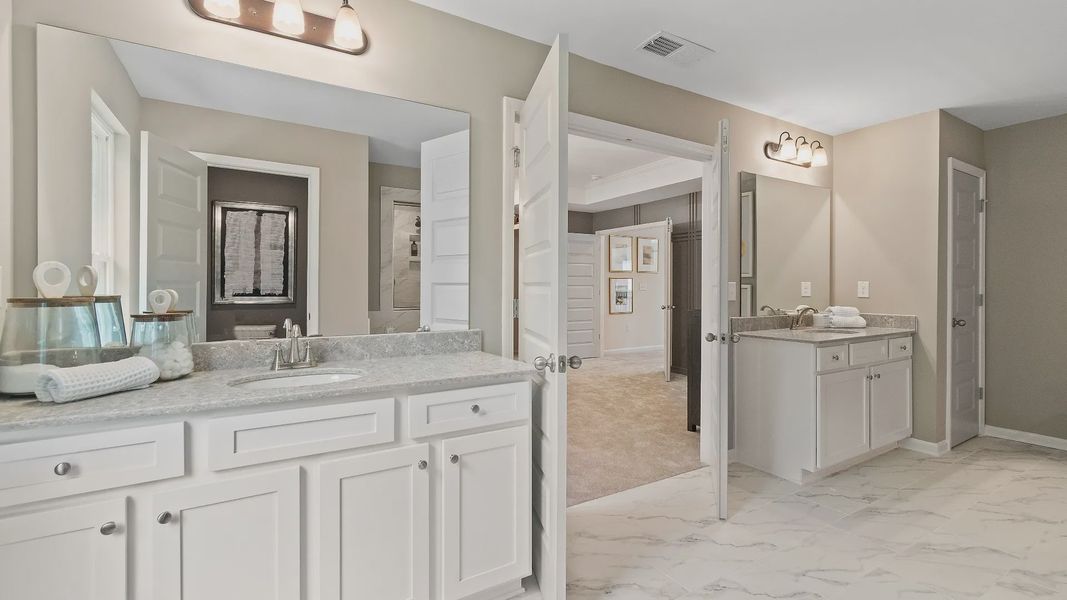 Furnished interior view inside a new home in Cambria at Traditions, Hampton (Image 28).