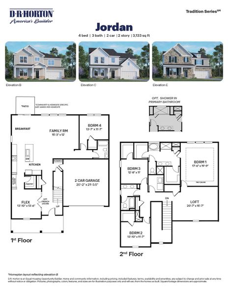 2D floor plan layout for the Jordan by D.R. Horton in Eagle Creek, Fuquay Varina, NC (Image 3). 2D floor plan layout for the Jordan by D.R. Horton in Eagle Creek, Fuquay Varina, NC (Image 3).
