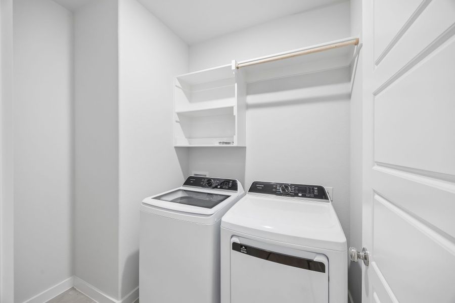Utility room in the Heisman by Trophy Signature Homes – REPRESENTATIVE PHOTO Utility room in the Heisman by Trophy Signature Homes – REPRESENTATIVE PHOTO