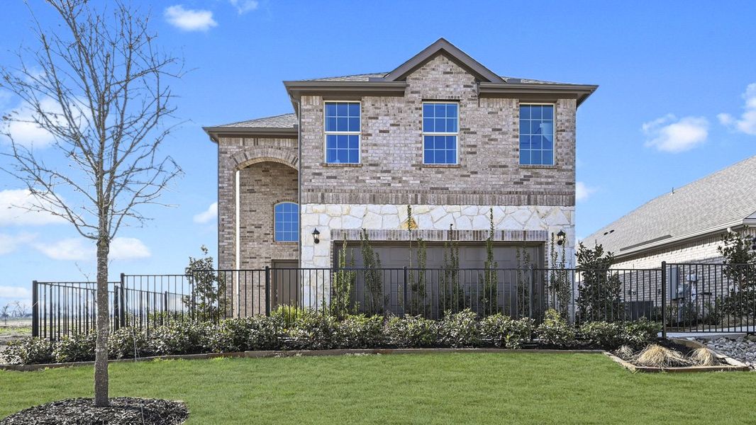 Representative exterior photo of a completed home built from the Lakehurst by D.R. Horton in Silverado, Aubrey, TX (Image 2). Representative exterior photo of a completed home built from the Lakehurst by D.R. Horton in Silverado, Aubrey, TX (Image 2).