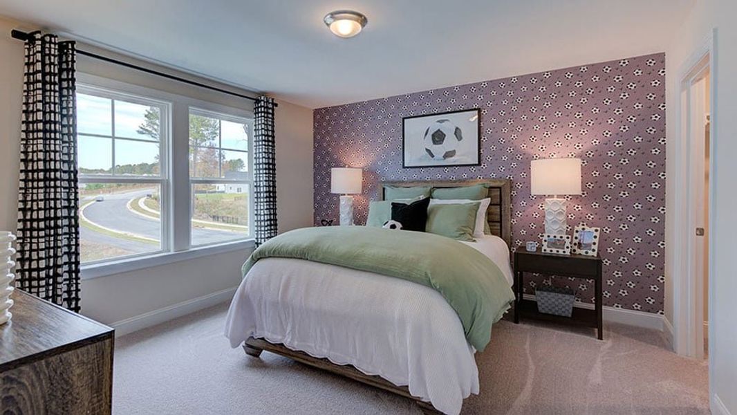 Furnished interior view inside a new home in Bridgeberry, Holly Springs (Image 23).