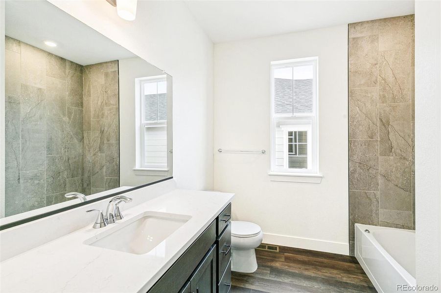 Furnished interior view inside a new home in Terrain Oak Valley, Castle Rock (Image 7).