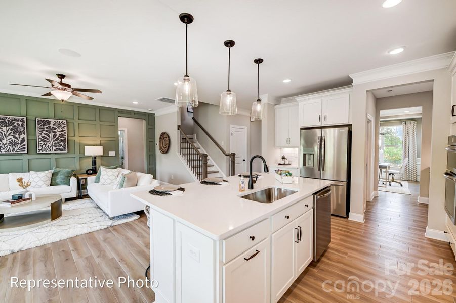 Furnished interior view inside a new home in Robinson Oaks, Gastonia (Image 15).