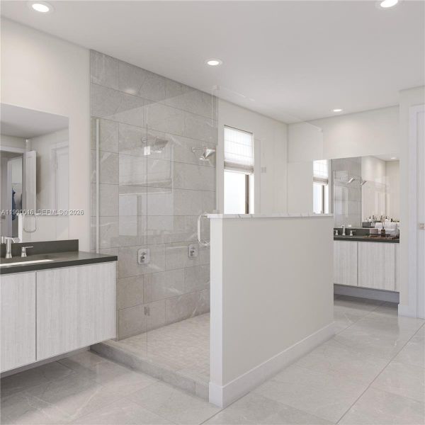 Furnished interior view inside a new home in Greenview at Presidential, Miami (Image 8). Furnished interior view inside a new home in Greenview at Presidential, Miami (Image 8).