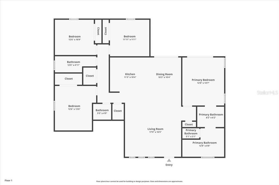 2D floor plan layout of this home in , Deltona, FL (Image 3). 2D floor plan layout of this home in , Deltona, FL (Image 3).