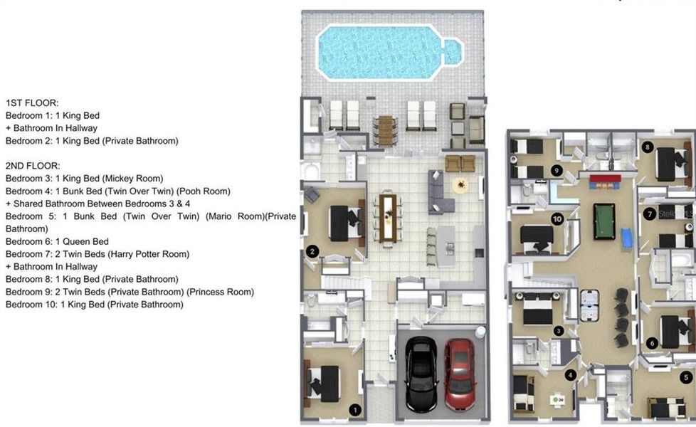 2D floor plan layout of this home in , Davenport, FL (Image 3).