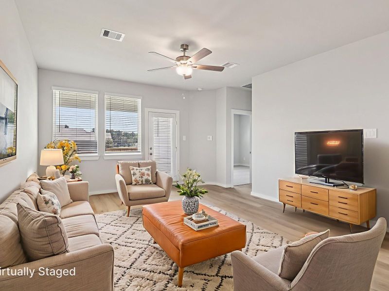 Furnished interior view inside a new home in Sanford Farms - Traditional Series, Waller (Image 10).