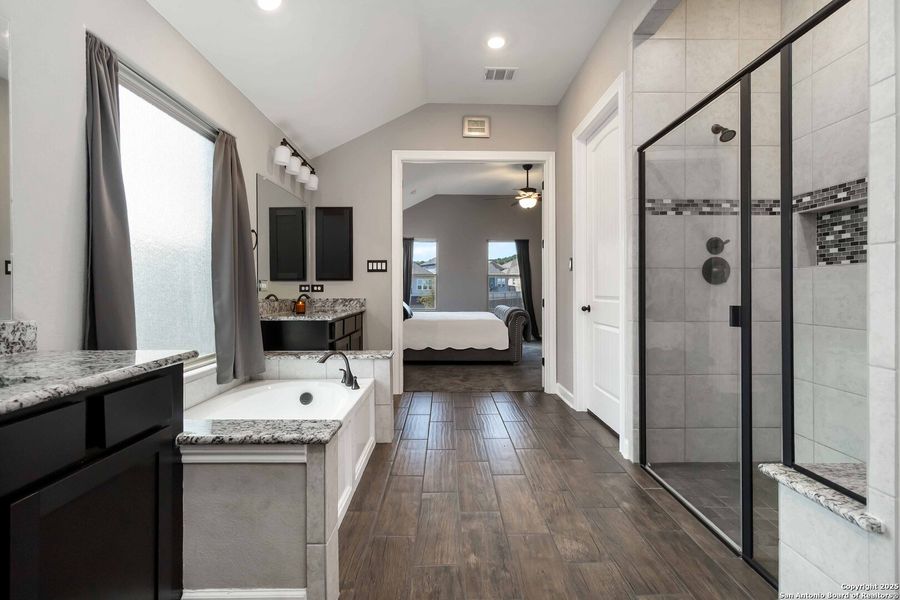 Furnished interior view inside a new home in The Preserve at Singing Hills 50's, Spring Branch (Image 7).