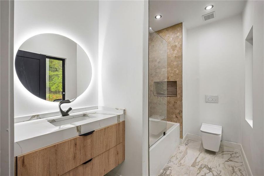 Furnished interior view inside a new home in , Alpharetta (Image 38).