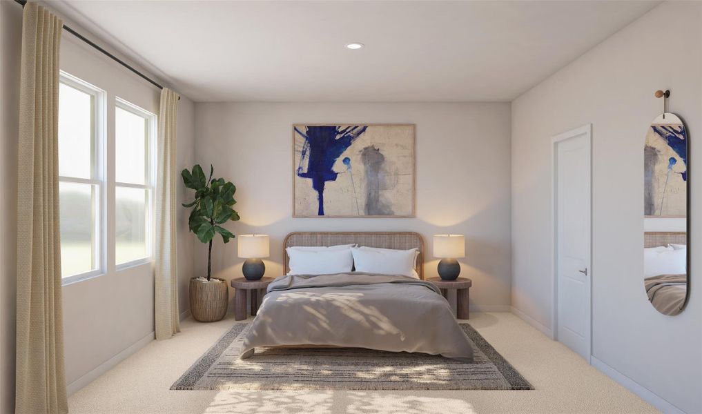 Spacious primary suite (*Artist rendering used for illustration purposes only.)