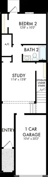 2D floor plan layout of this home in Preserve at The Cays – The Driftwood Series, Daytona Beach, FL (Image 2). 2D floor plan layout of this home in Preserve at The Cays – The Driftwood Series, Daytona Beach, FL (Image 2).