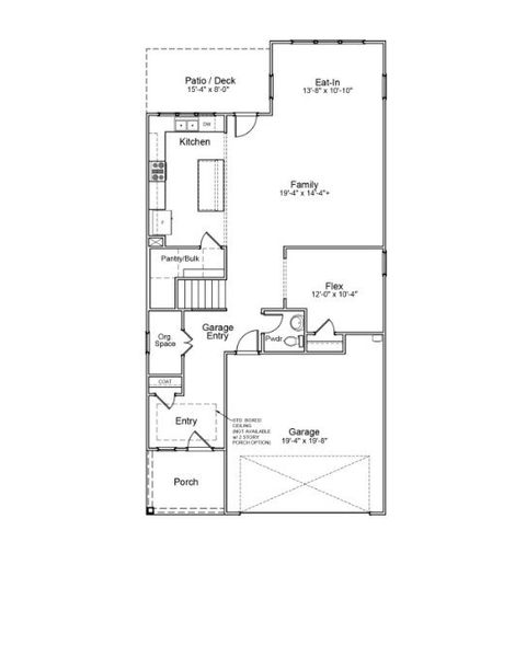 2D floor plan layout for the Dabney - Vanguard Collection by Mungo Homes in Pineland Preserve, Summerville, SC (Image 3).