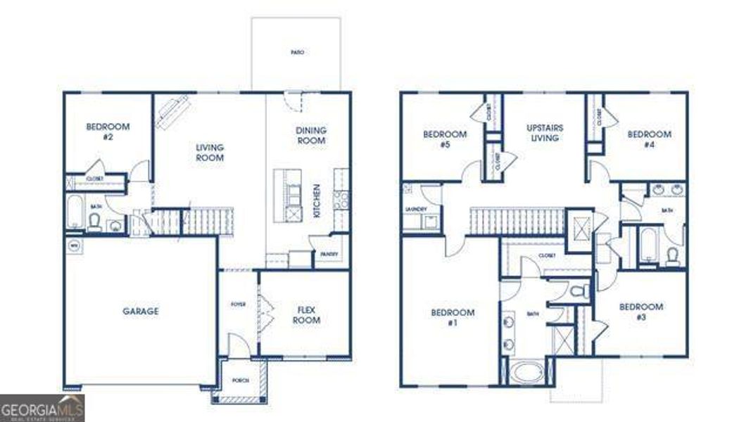 2D floor plan layout of this home in Champion's Run, Lithonia, GA (Image 4).