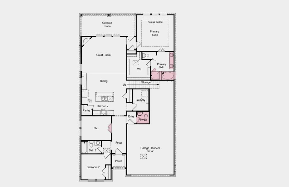 2D floor plan layout of this home in Highland Lakes 50s, McKinney, TX (Image 3). 2D floor plan layout of this home in Highland Lakes 50s, McKinney, TX (Image 3).