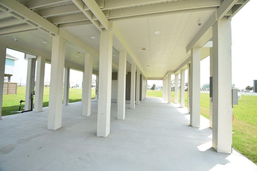 Exterior details and patio area of a home in , Galveston (Image 4). Exterior details and patio area of a home in , Galveston (Image 4).