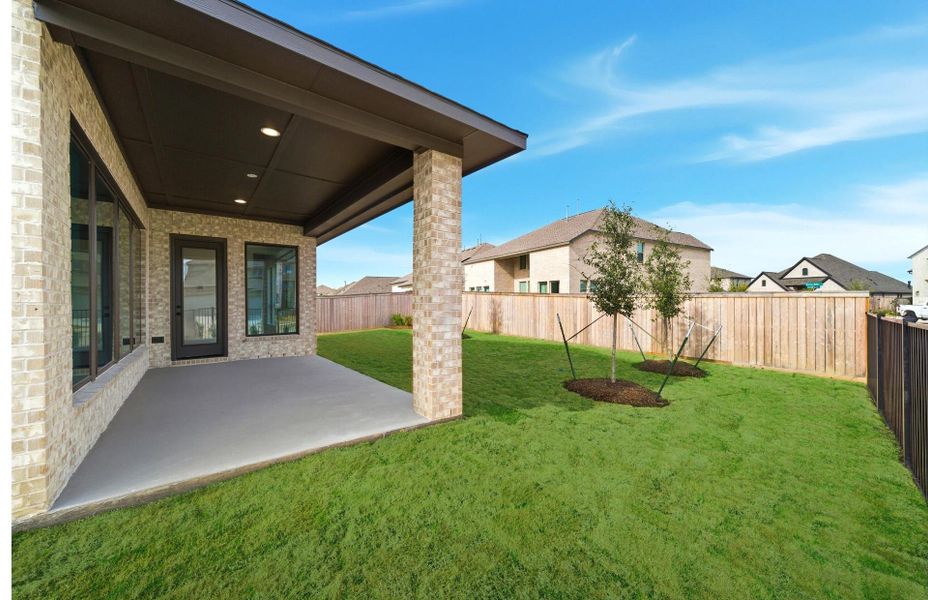 Exterior details and patio area of a home in Bridgeland 50', Cypress (Image 22).