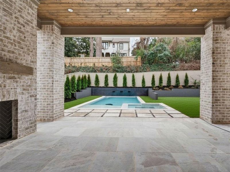 Exterior details and patio area of a home in , Atlanta (Image 34).