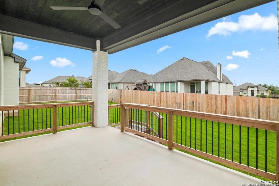 Exterior details and patio area of a home in Ventana - 70', Bulverde (Image 15).
