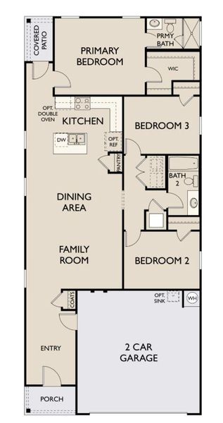 2D floor plan layout of this home in La Cima, San Marcos, TX (Image 4).