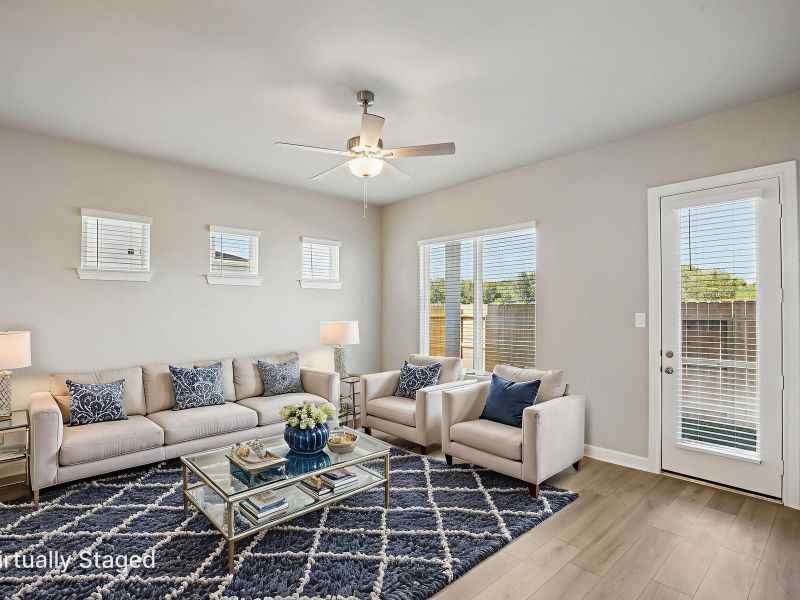 Furnished interior view inside a new home in Kemah Crossing - Luxe Series, Kemah (Image 15). Furnished interior view inside a new home in Kemah Crossing - Luxe Series, Kemah (Image 15).