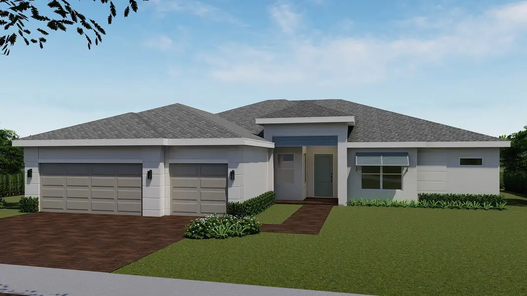 Representative exterior photo of a completed home built from the Bellister by D.R. Horton in Aspen Estates, Homestead, FL (Image 2). Representative exterior photo of a completed home built from the Bellister by D.R. Horton in Aspen Estates, Homestead, FL (Image 2).