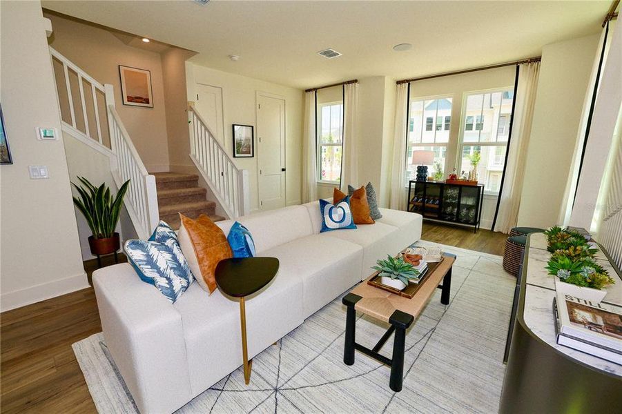 Furnished interior view inside a new home in Parkview at Hamlin, Winter Garden (Image 8).