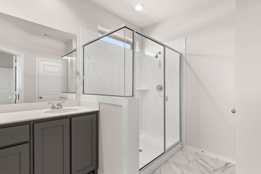 Front exterior of a new home in Northspur, Terrell, TX, highlighting curb appeal (Image 28). Front exterior of a new home in Northspur, Terrell, TX, highlighting curb appeal (Image 28).