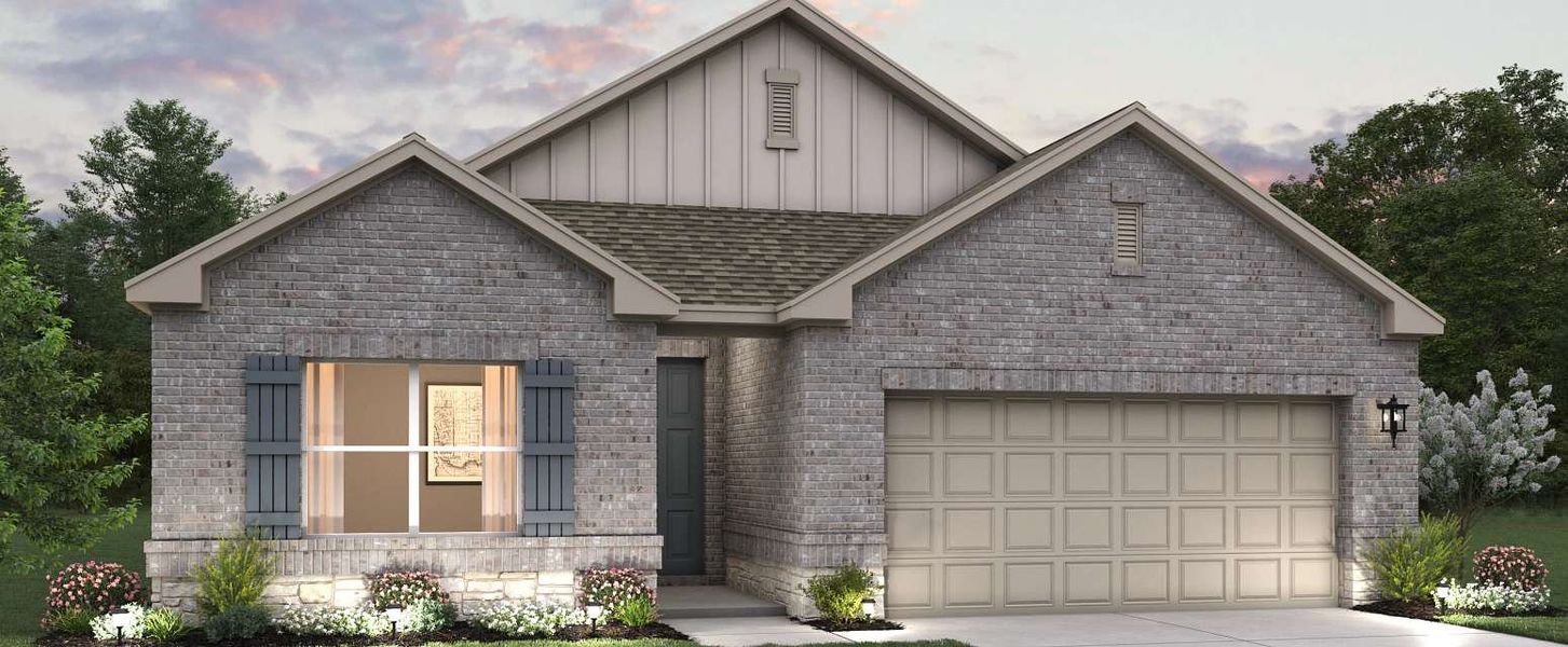 Representative exterior photo of a completed home built from the Hayes by Ashton Woods in Nopal Valley, San Antonio, TX (Image 16).
