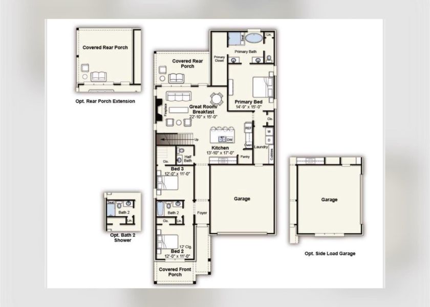 2D floor plan layout of this home in Lockwood, Collierville, TN (Image 4).