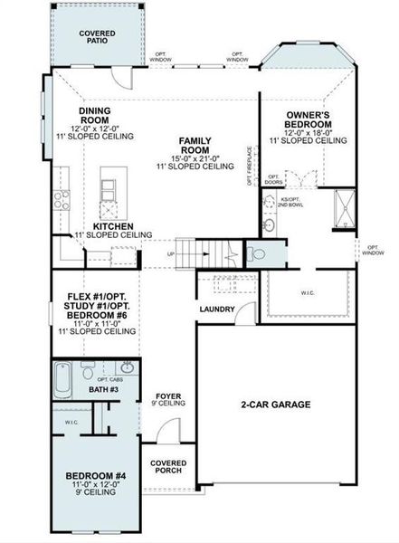 2D floor plan layout of this home in Sanderos, Fort Worth, TX (Image 4). 2D floor plan layout of this home in Sanderos, Fort Worth, TX (Image 4).