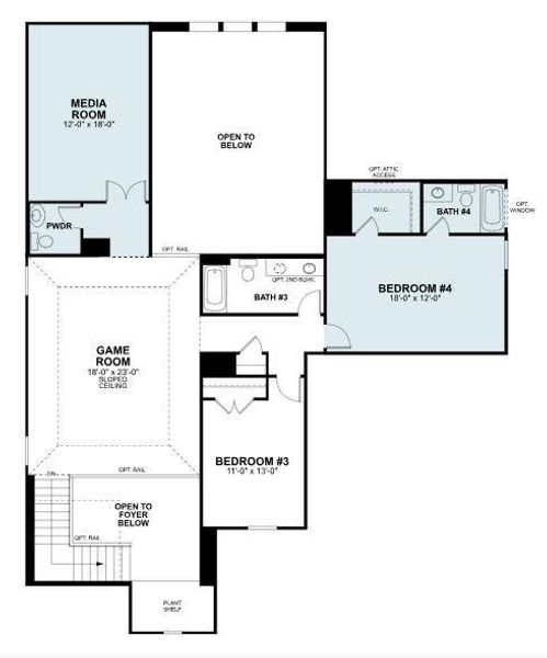 2D floor plan layout of this home in Barksdale, Leander, TX (Image 4).