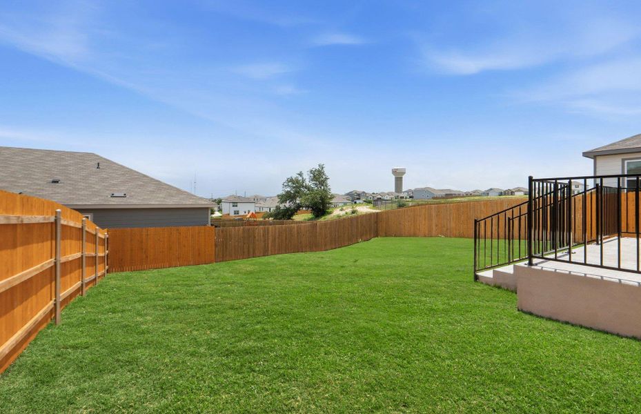 Exterior details and patio area of a home in Skyview, Belton (Image 21).