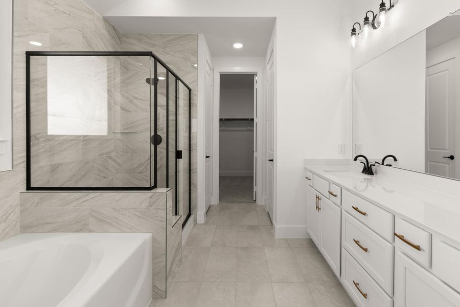 Furnished interior view inside a new home in Inspiration Collection 60 at Painted Tree, McKinney (Image 8).