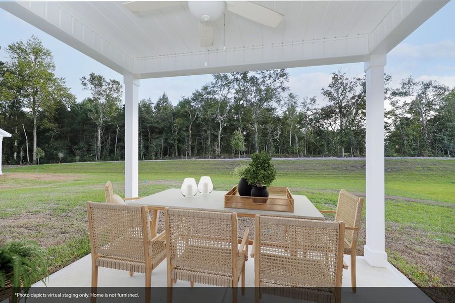 Exterior details and patio area of a home in Jordan Grove, Conway (Image 3).