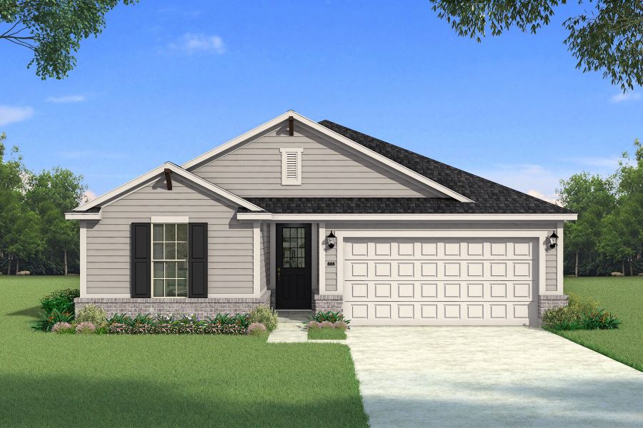 Representative exterior photo of a completed home built from the Kiara by Mattamy Homes in Creekside of Crowley, Crowley, TX (Image 3).