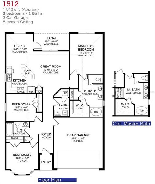 2D floor plan layout of this home in , Port Charlotte, FL (Image 2).