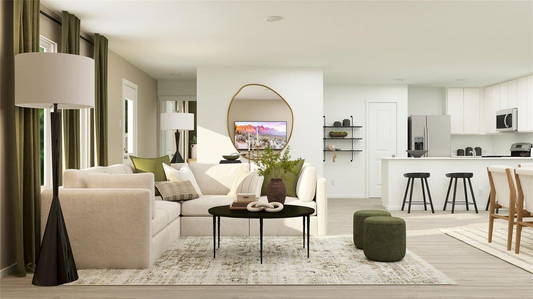 Furnished interior view inside a new home in Synova, Crosby (Image 5).