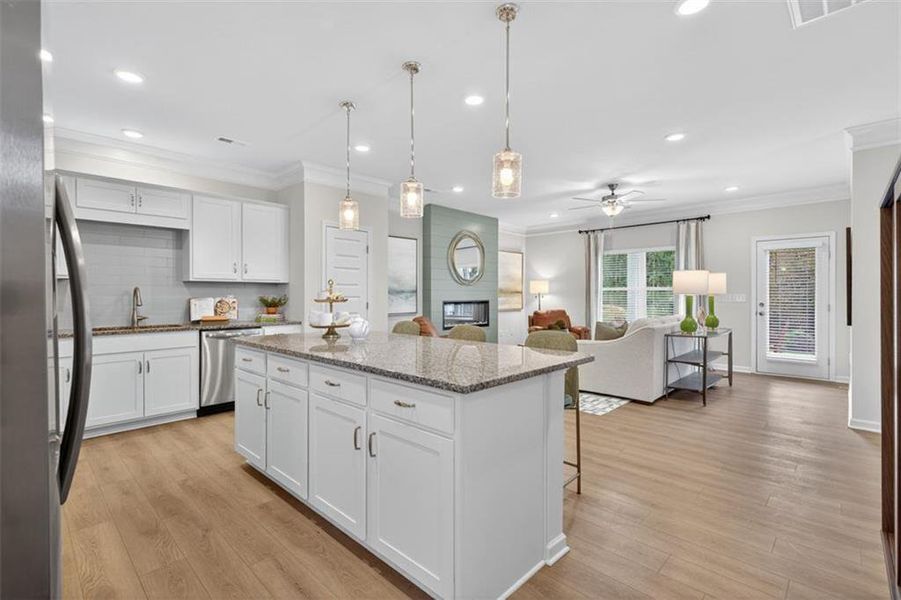 Furnished interior view inside a new home in Townes At The Stiles, Cartersville (Image 11).