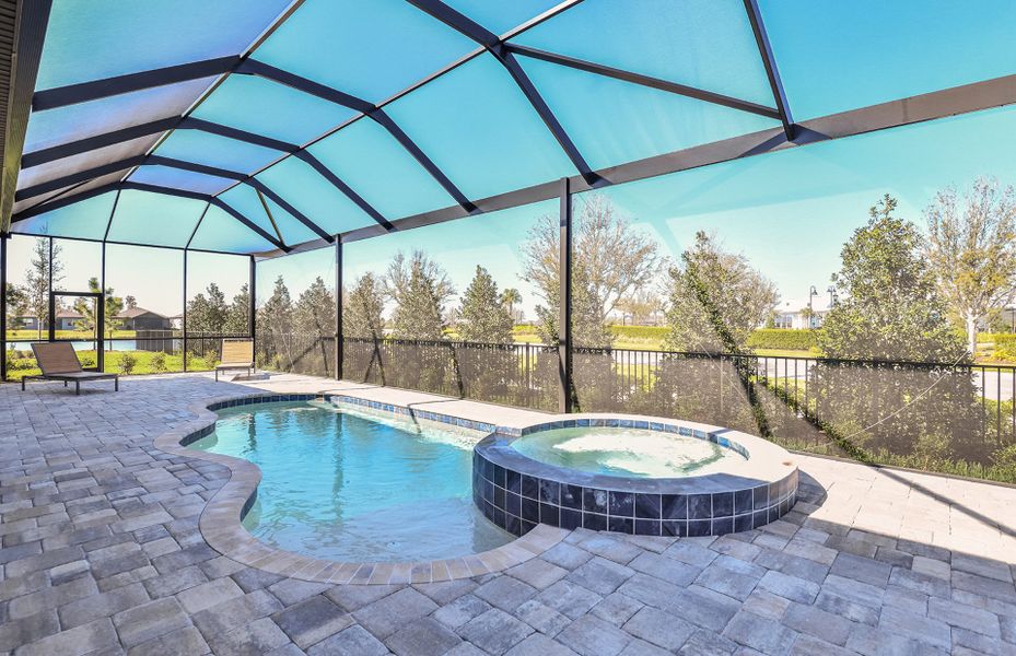 Representative exterior details of a home built from the Renown by Del Webb in Del Webb Explore North River Ranch, Parrish (Image 4). Representative exterior details of a home built from the Renown by Del Webb in Del Webb Explore North River Ranch, Parrish (Image 4).