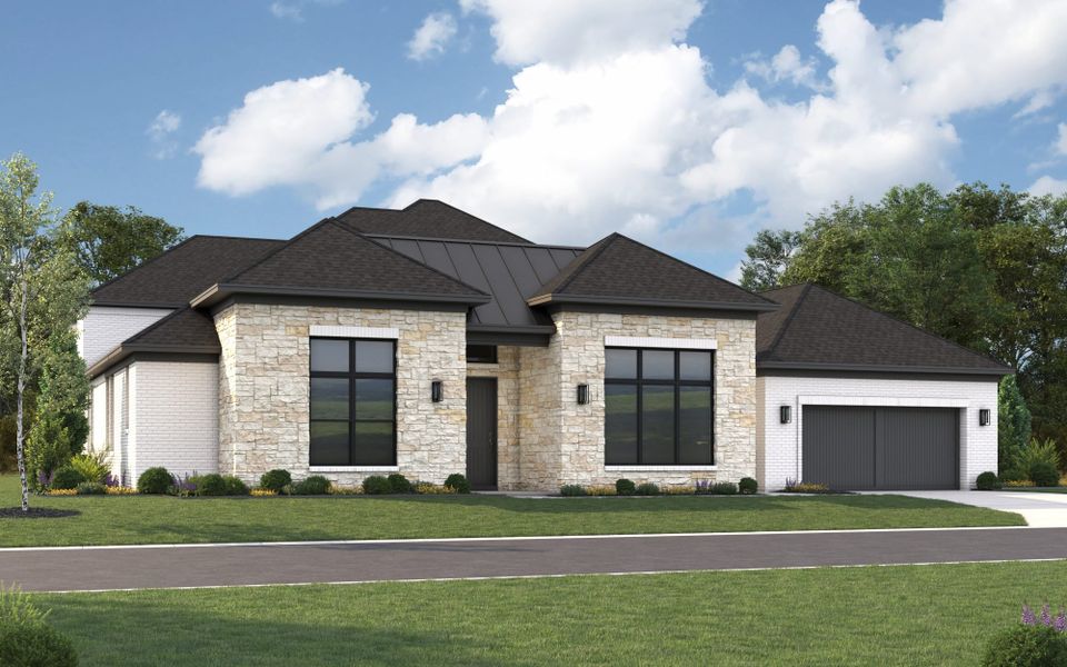 Front exterior of a home in the Furst Ranch – 80′ Lots community, located in Prosper, TX (Image 13).