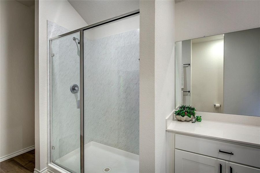 Primary bath with large shower
