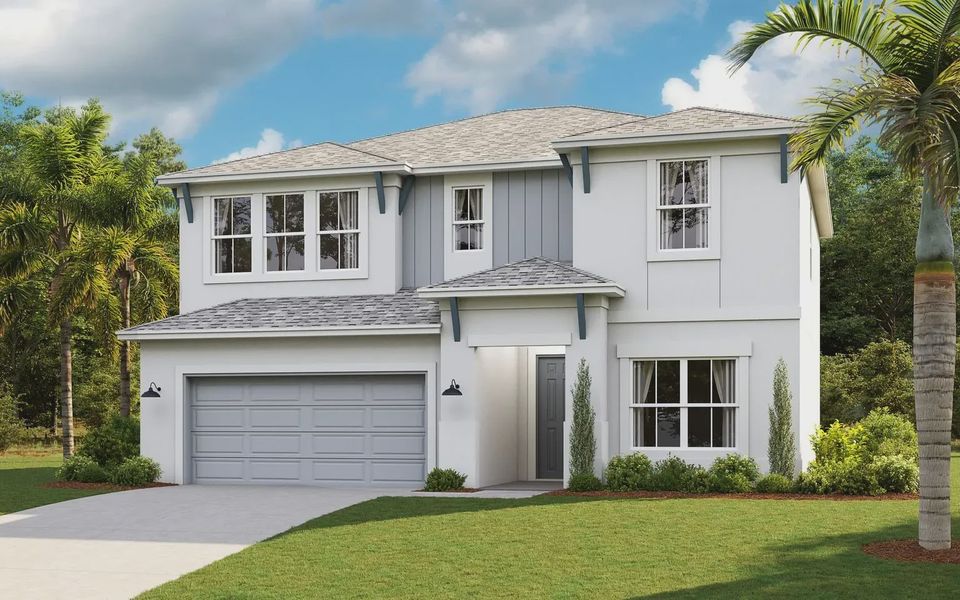 Representative exterior photo of a completed home built from the Seneca by Cardel Homes in Southwind, Plant City, FL (Image 1). Representative exterior photo of a completed home built from the Seneca by Cardel Homes in Southwind, Plant City, FL (Image 1).