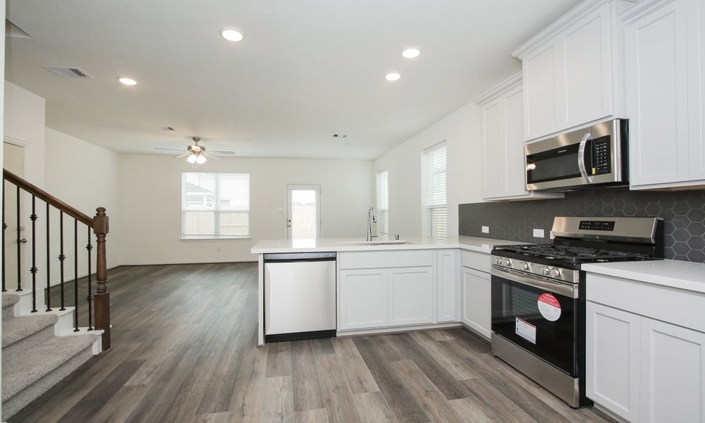 Representative furnished interior of a home built from the Lexington Series - Addison by Brightland Homes in Beamer Villas, Friendswood (Image 13). Representative furnished interior of a home built from the Lexington Series - Addison by Brightland Homes in Beamer Villas, Friendswood (Image 13).