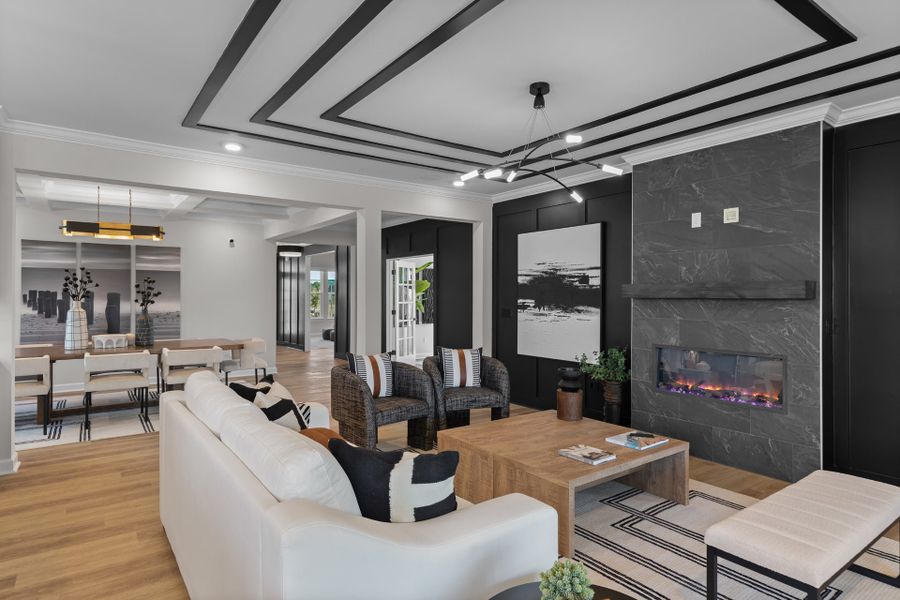 Representative furnished interior of a home built from the The Sand Dollar by Chesapeake Homes in Coastal Club of the Carolinas, Calabash (Image 10).
