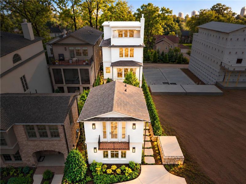 Front exterior of a new home in , Atlanta, GA, highlighting curb appeal (Image 1). Front exterior of a new home in , Atlanta, GA, highlighting curb appeal (Image 1).